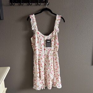 Reformation Raleigh White and Pink Floral Dress NWT